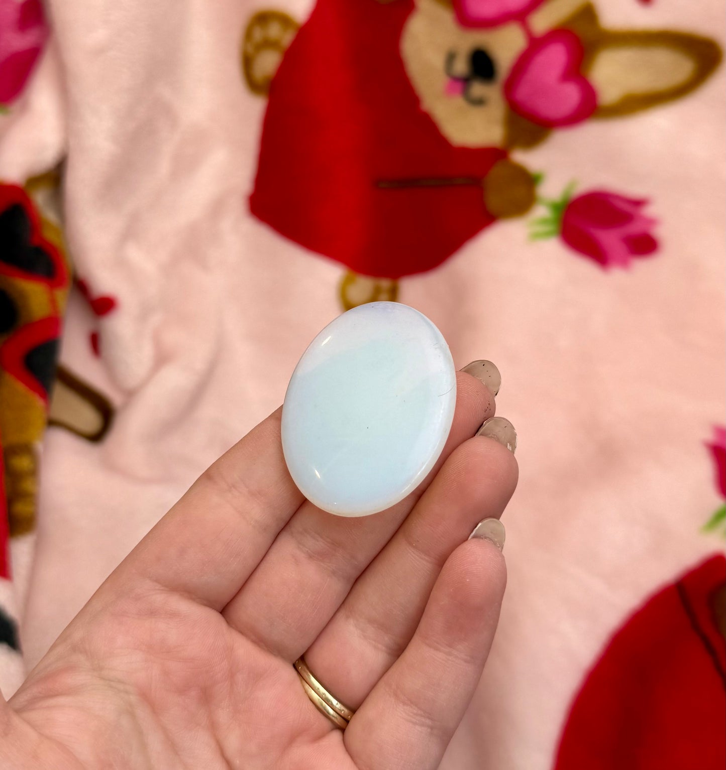 Man made material Opalite flat stone