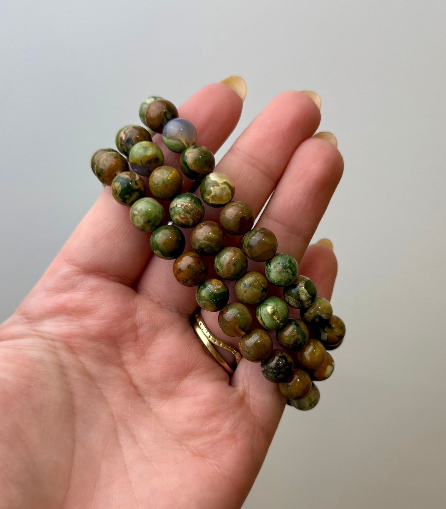 Rainforest jasper bracelets