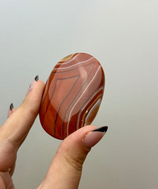Carnelian palm stone