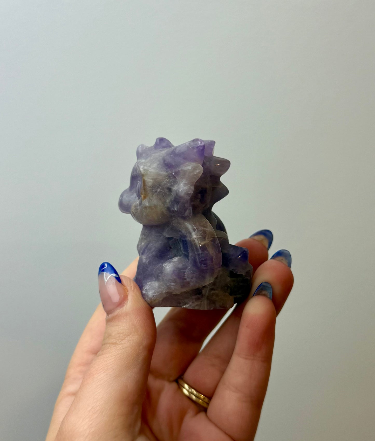 Amethyst dragon carving