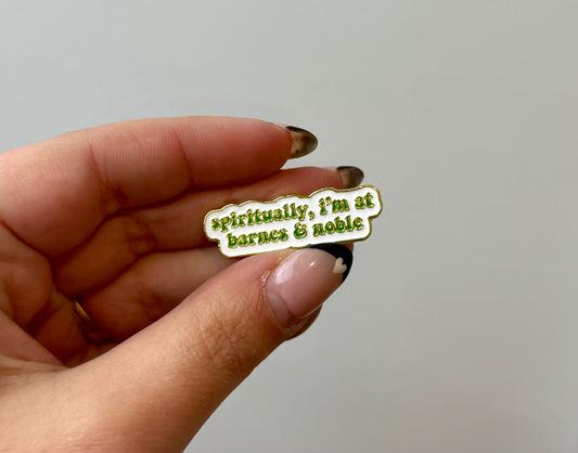 Barnes & noble book store enamel pin