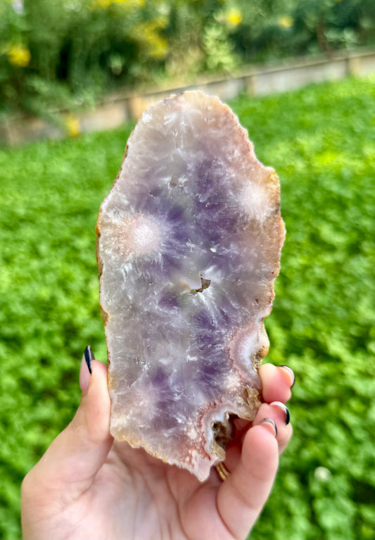 Pink purple amethyst slab