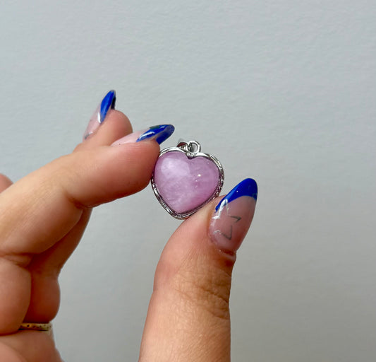 Kunzite heart pendant