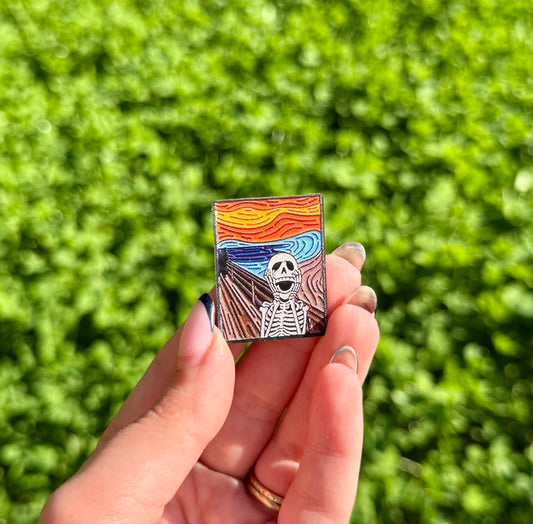 Scream Skelton pin