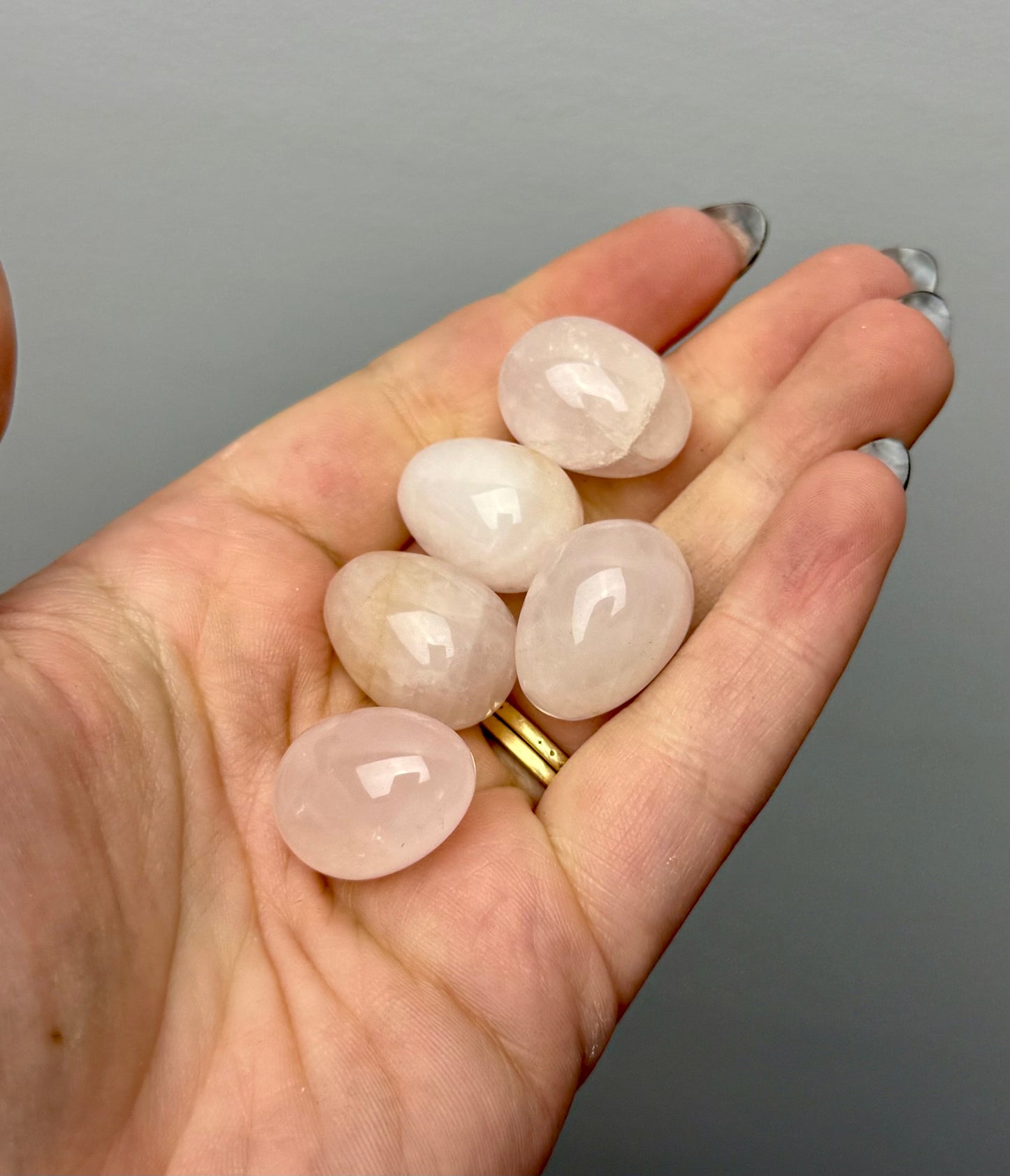 Rose quartz mini eggs