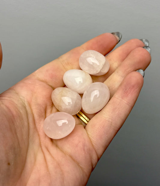 Rose quartz mini eggs