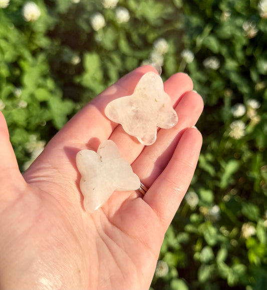 Quartz butterfly carvings
