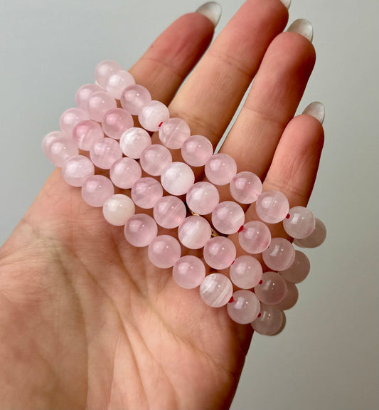 Mangano “pink” calcite bracelets