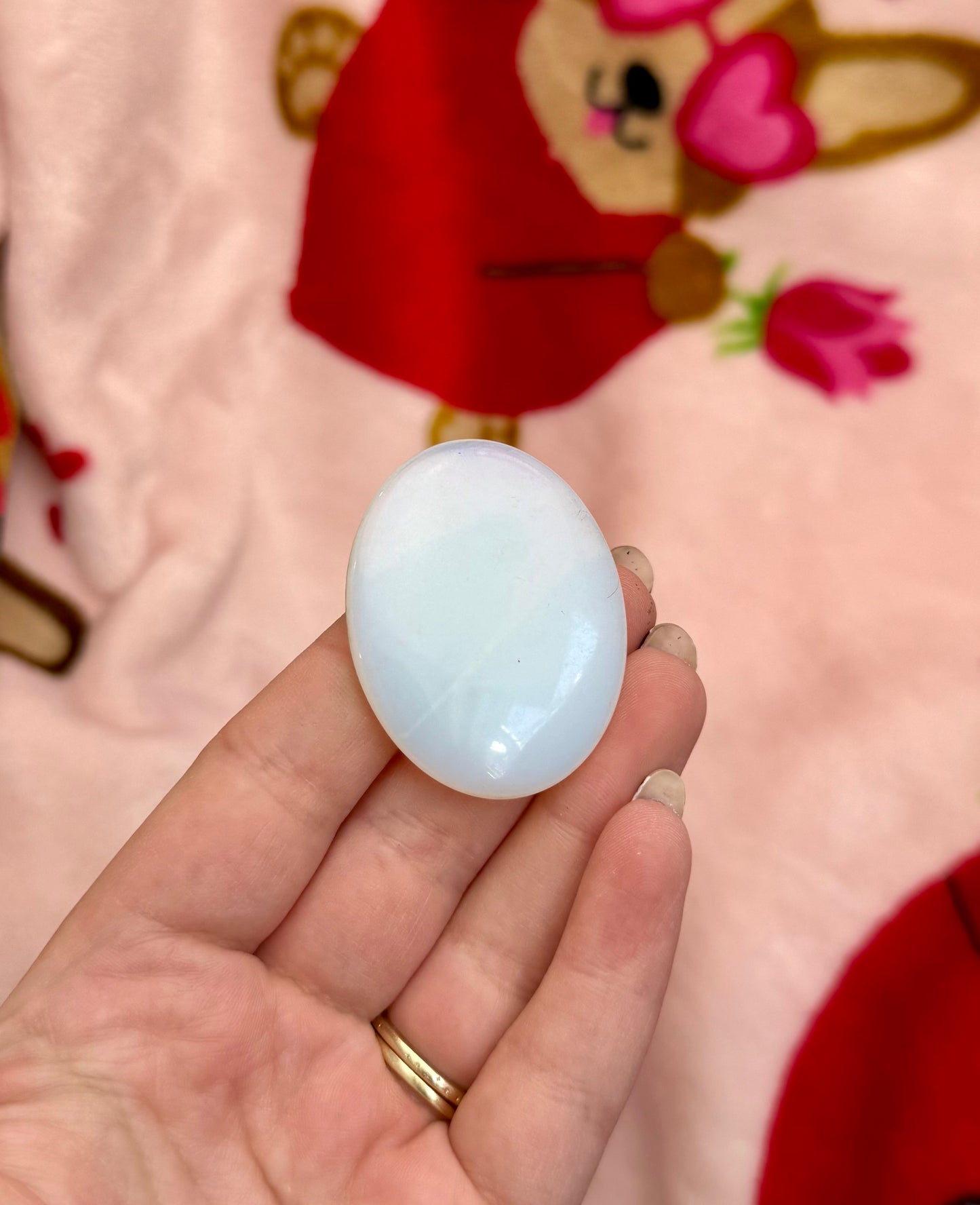 Man made material Opalite flat stone