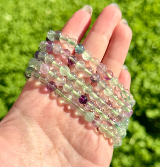 6mm green fluorite bracelets