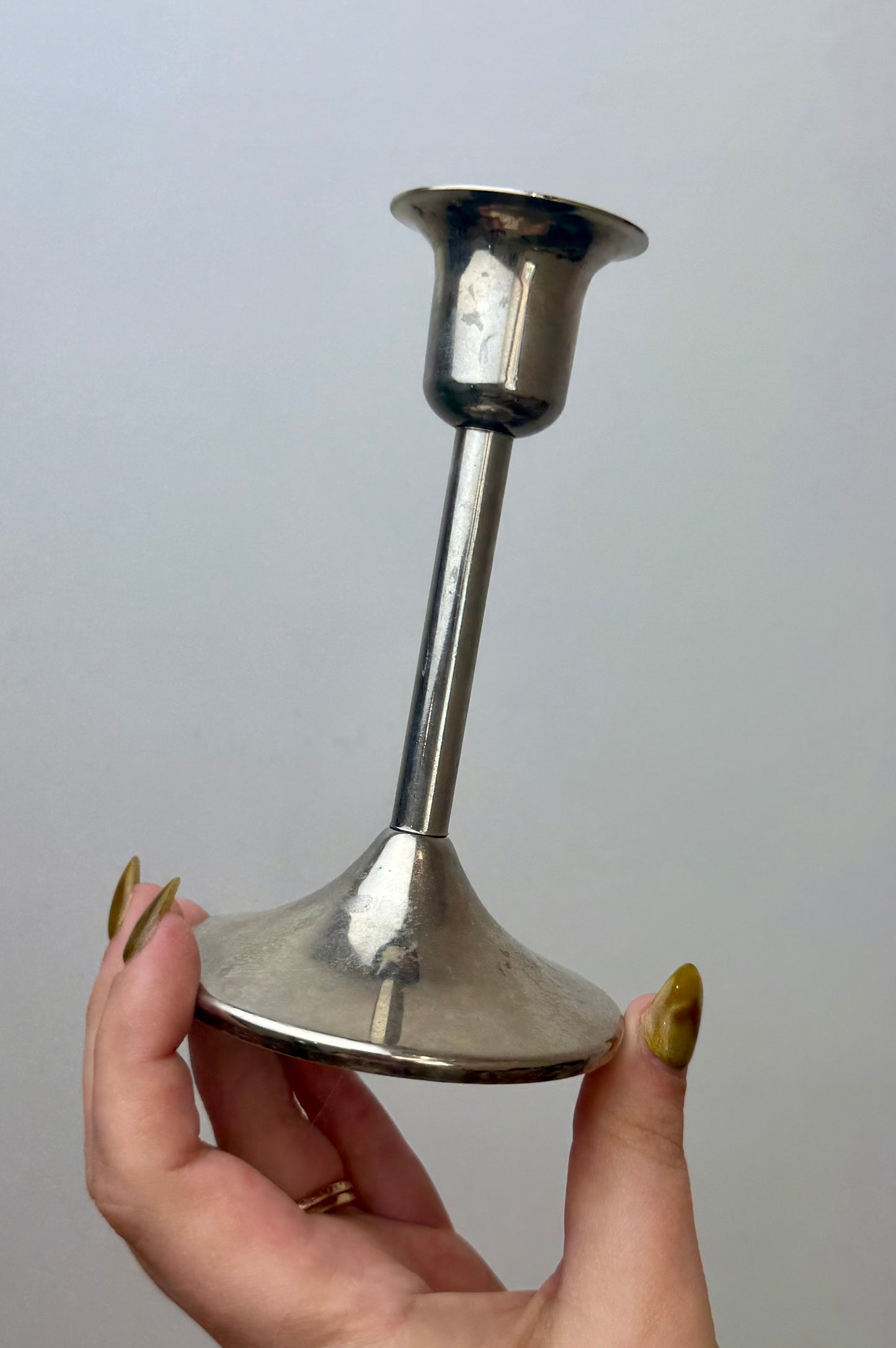 Candle stick/sphere stand thrifted find