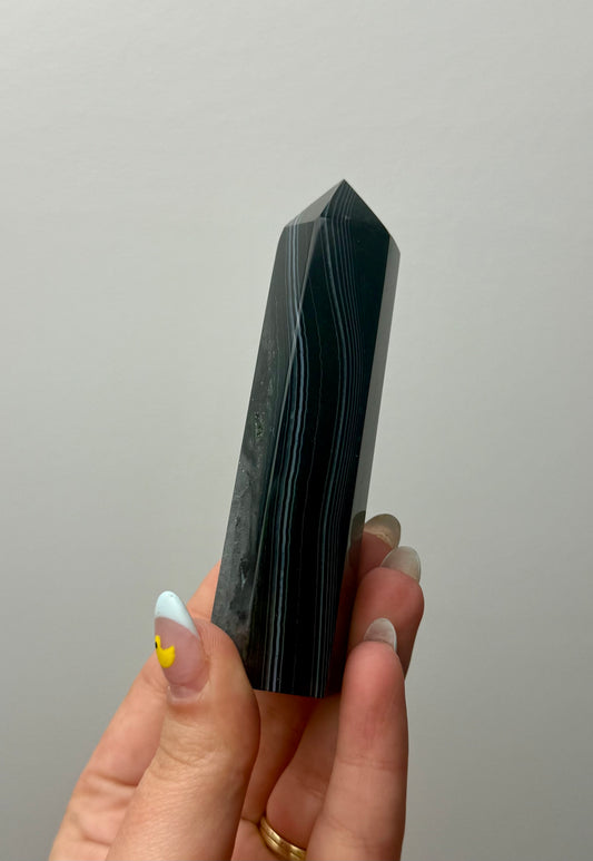 Black agate tower
