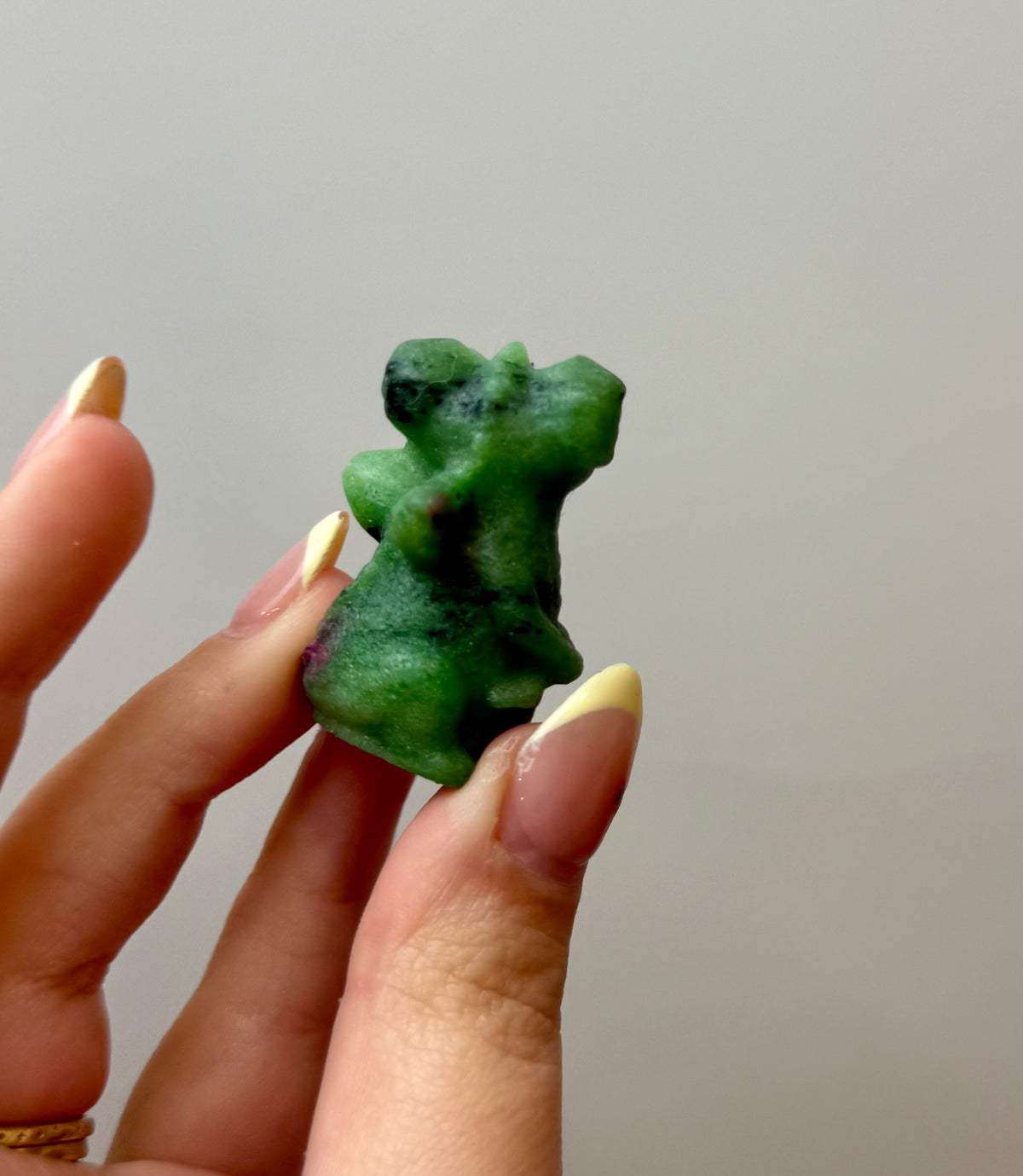Ruby zoisite dragon carving