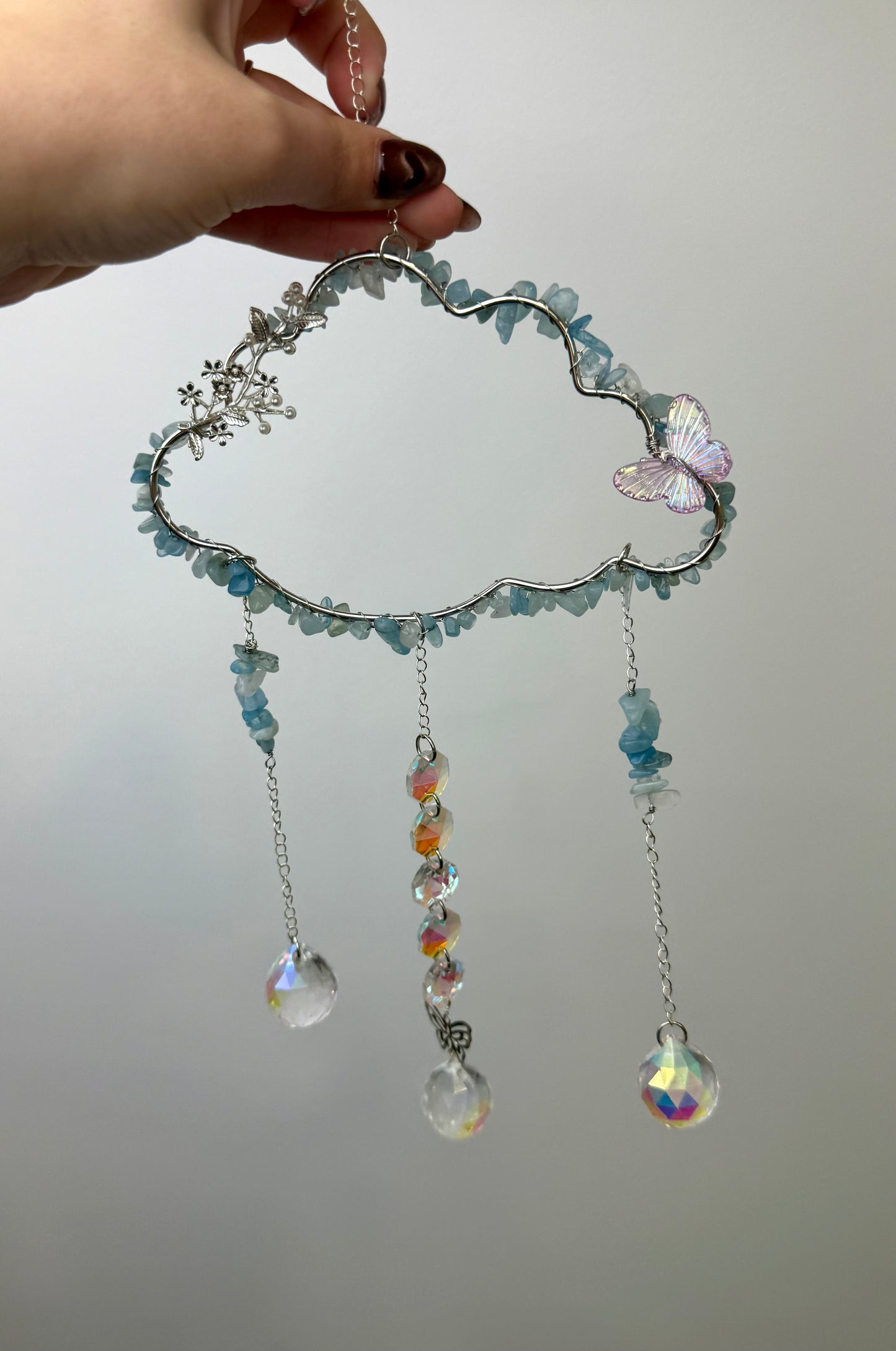 Aquamarine cloud suncatcher
