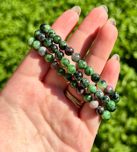 6mm Ruby zoisite bracelets