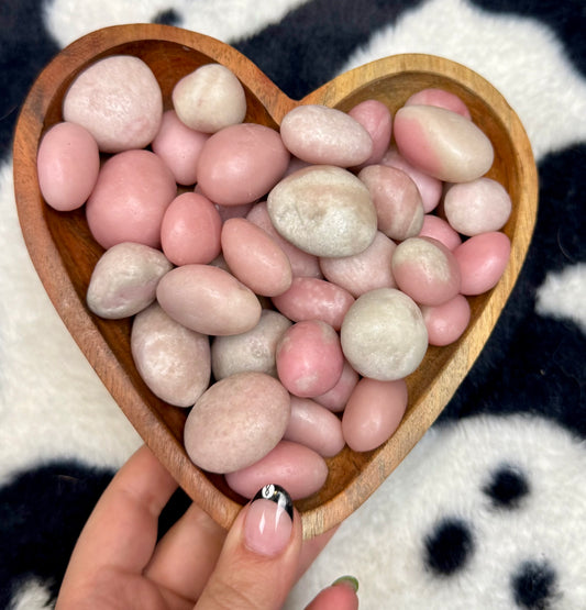 Pink opal tumbles