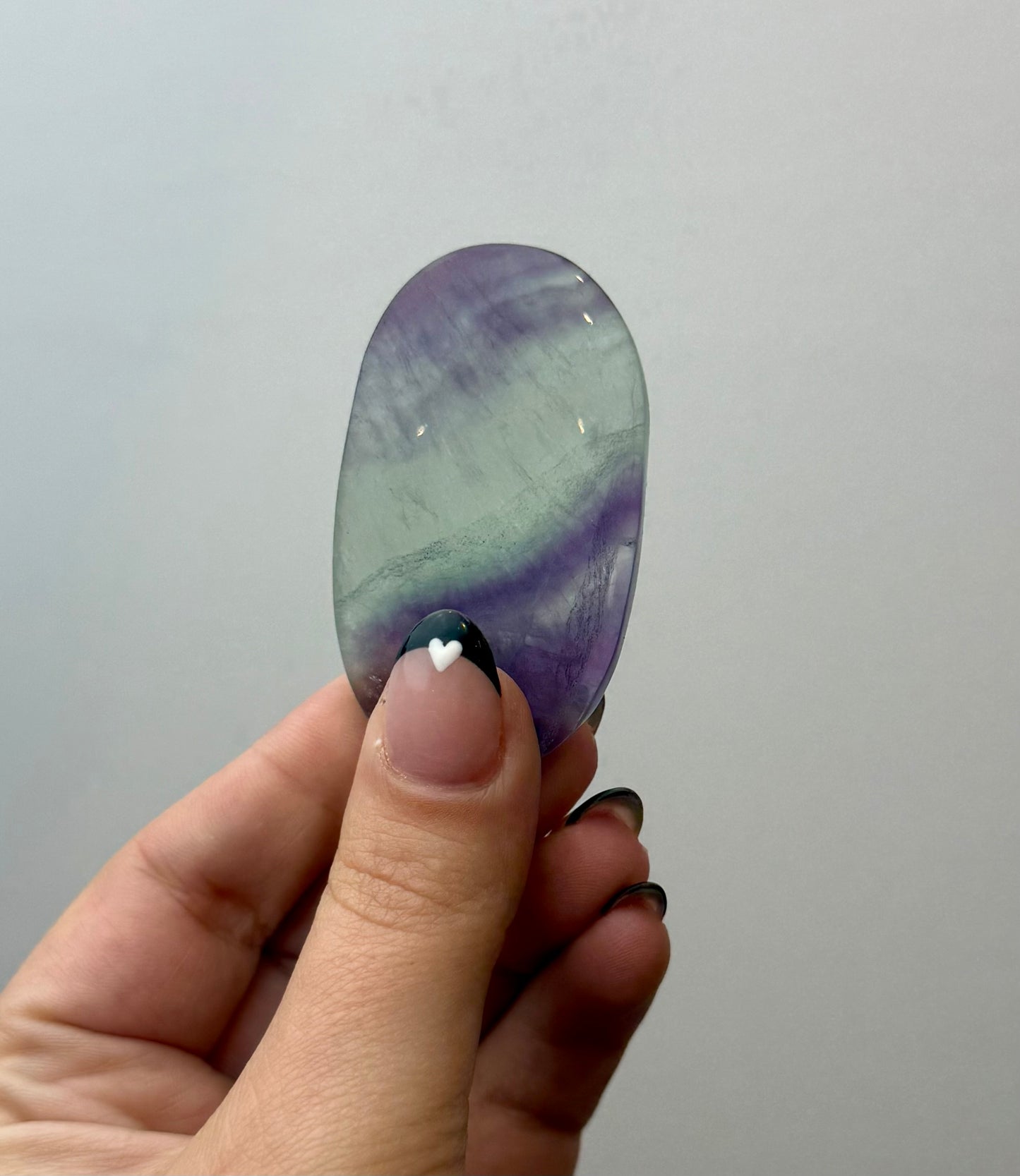 Fluorite palm stone