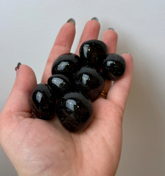 Black tourmaline tumbles