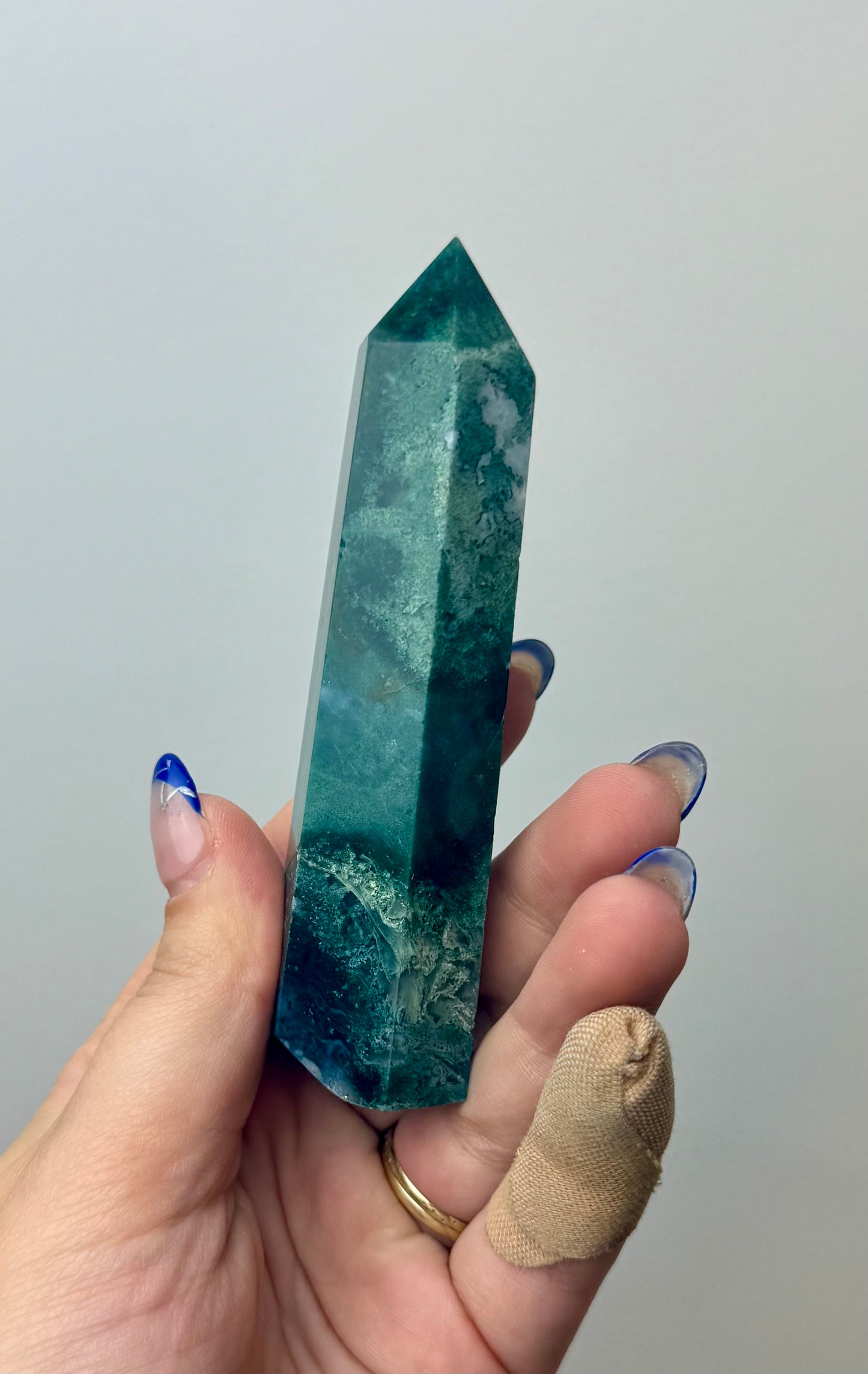 Moss agate tower
