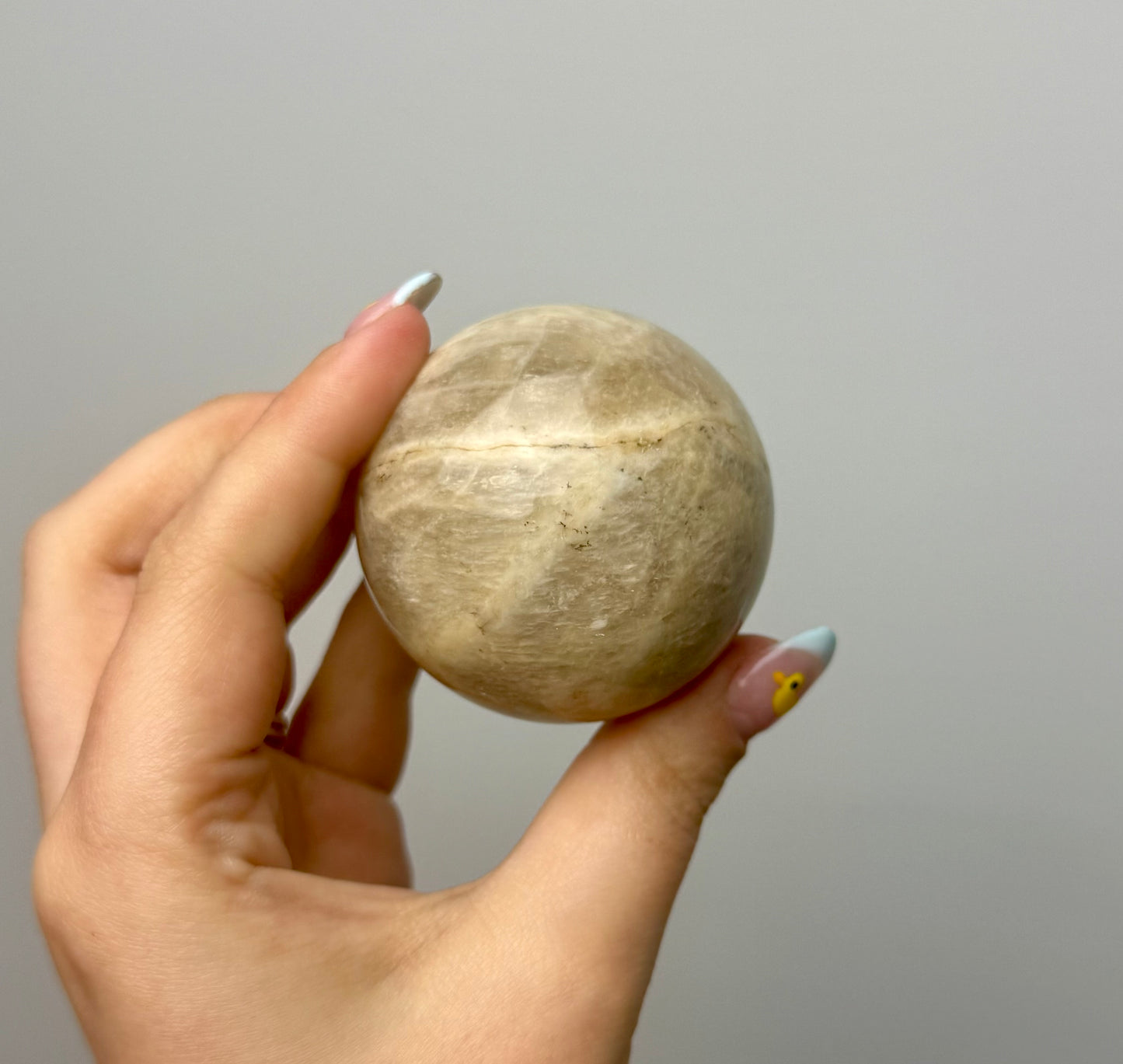 Blue moonstone sphere