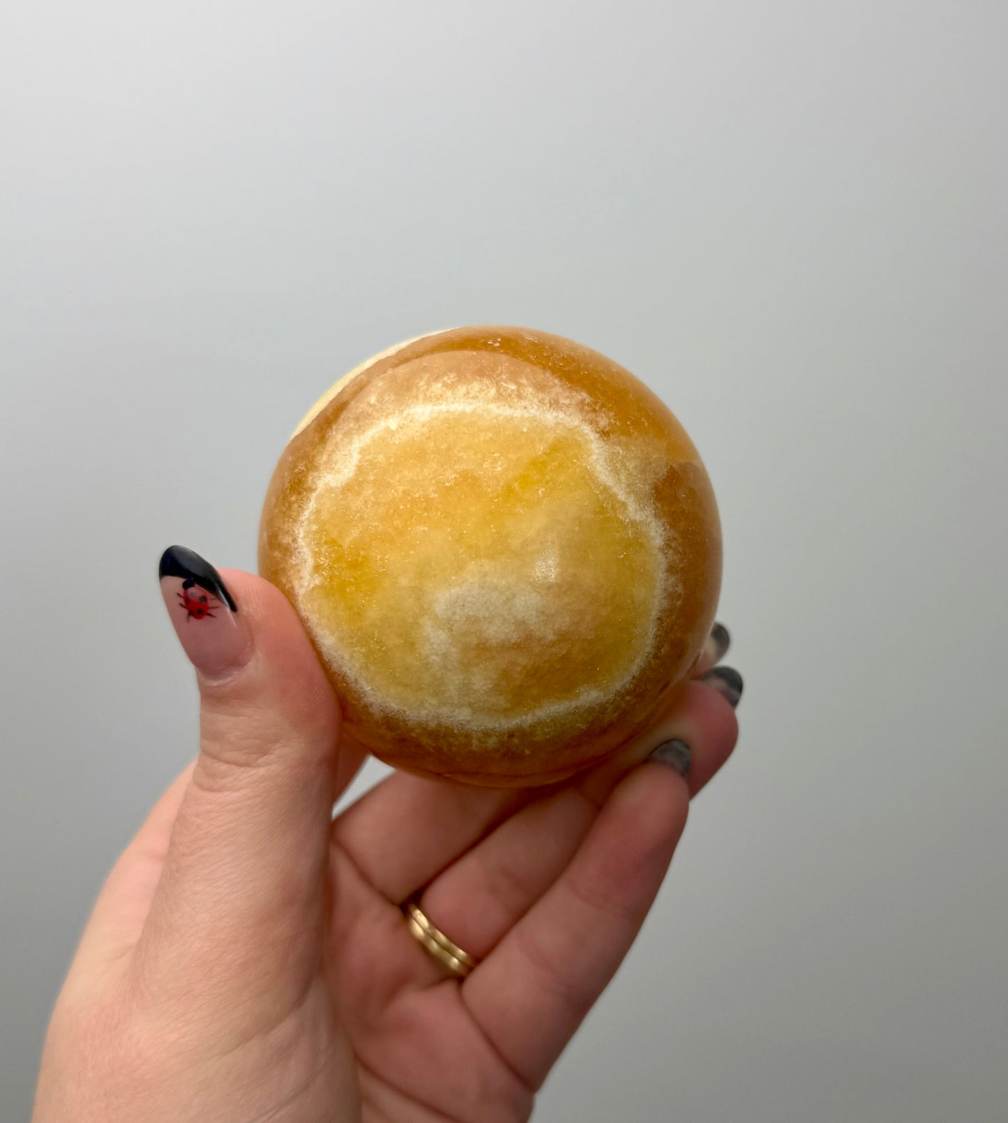 Orange calcite sphere