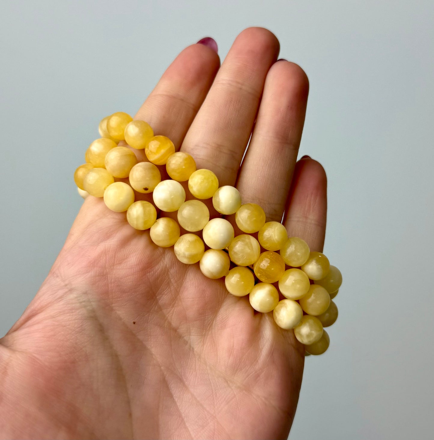 Orange yellow calcite bracelets