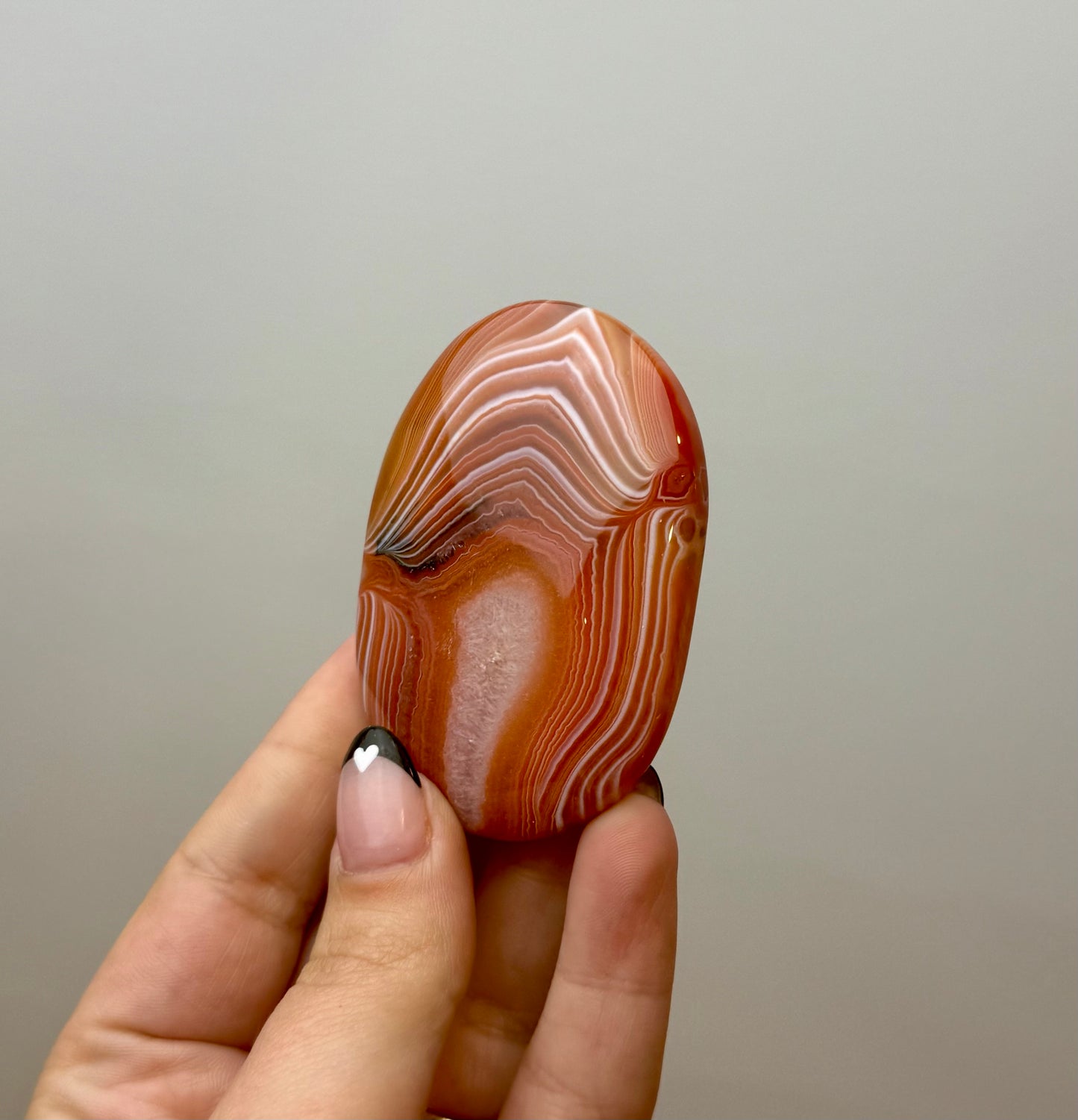 Carnelian palm stone