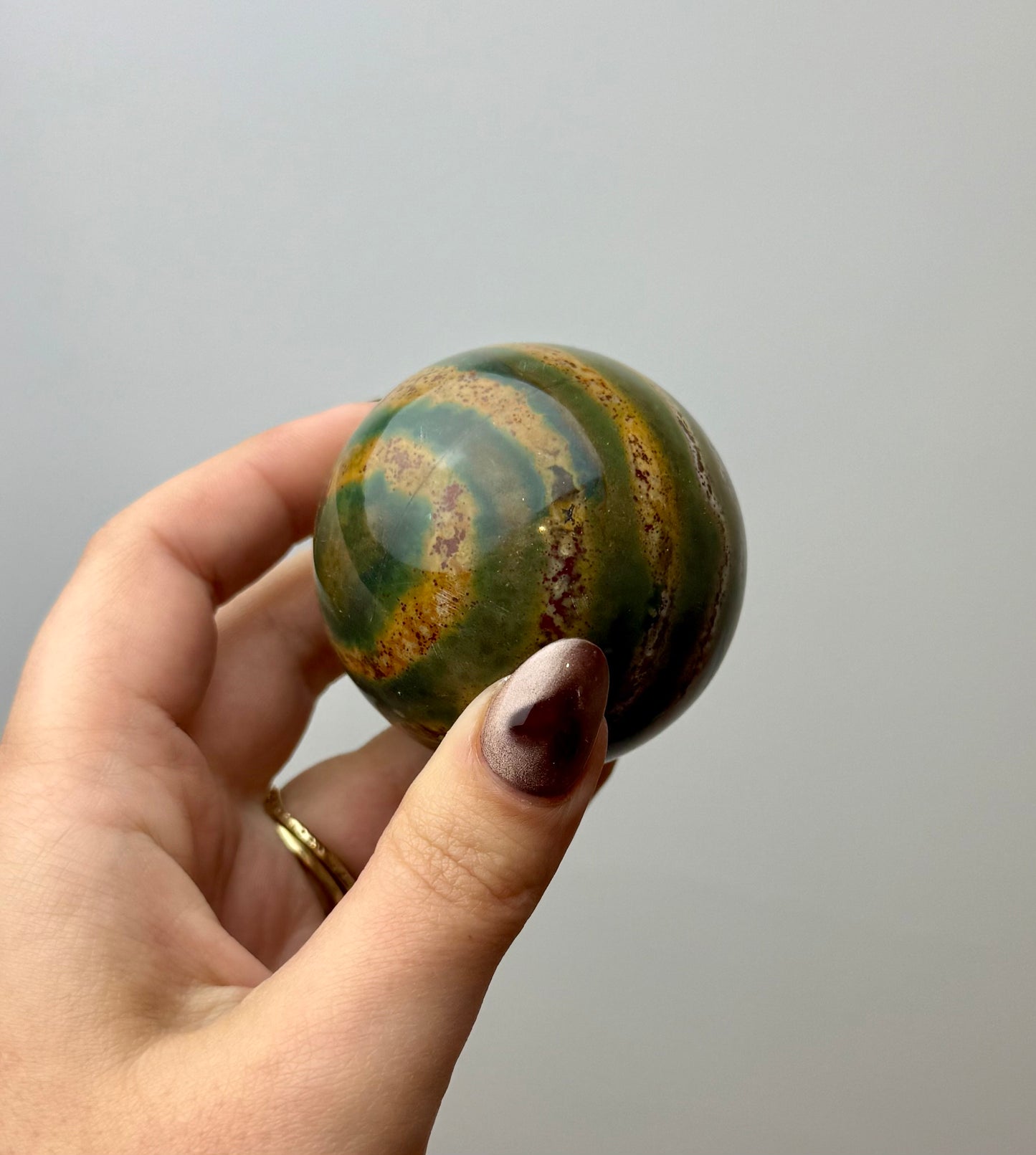 Ocean jasper sphere