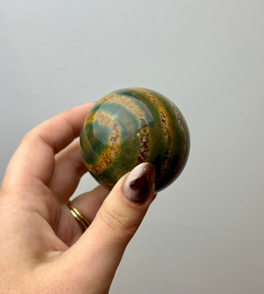 Ocean jasper sphere