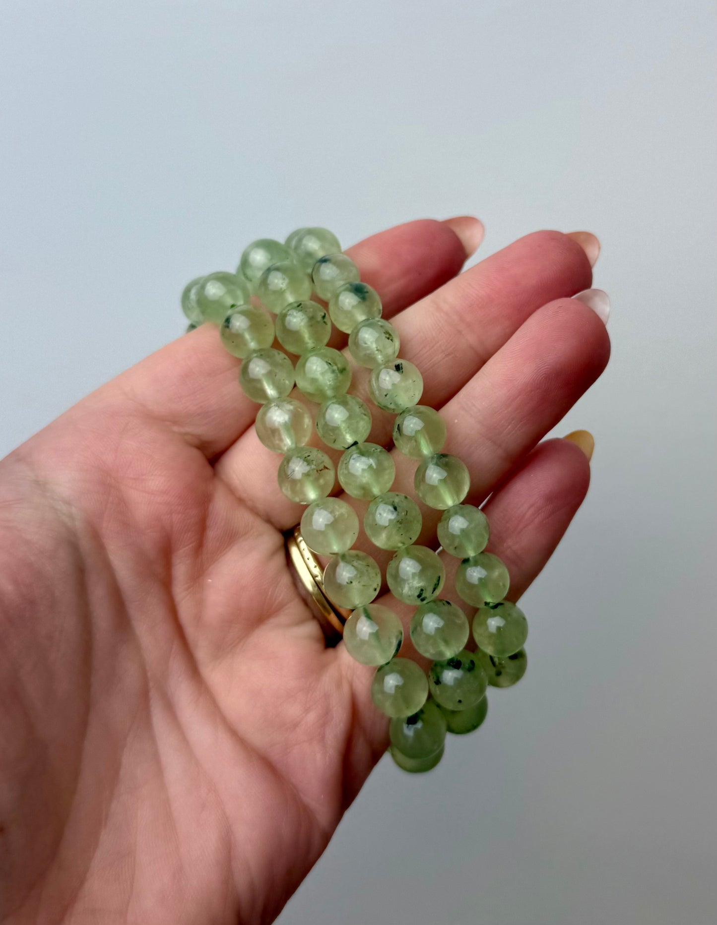 Prehnite bracelets