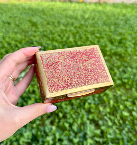 Metal wood trinket box thrifted find