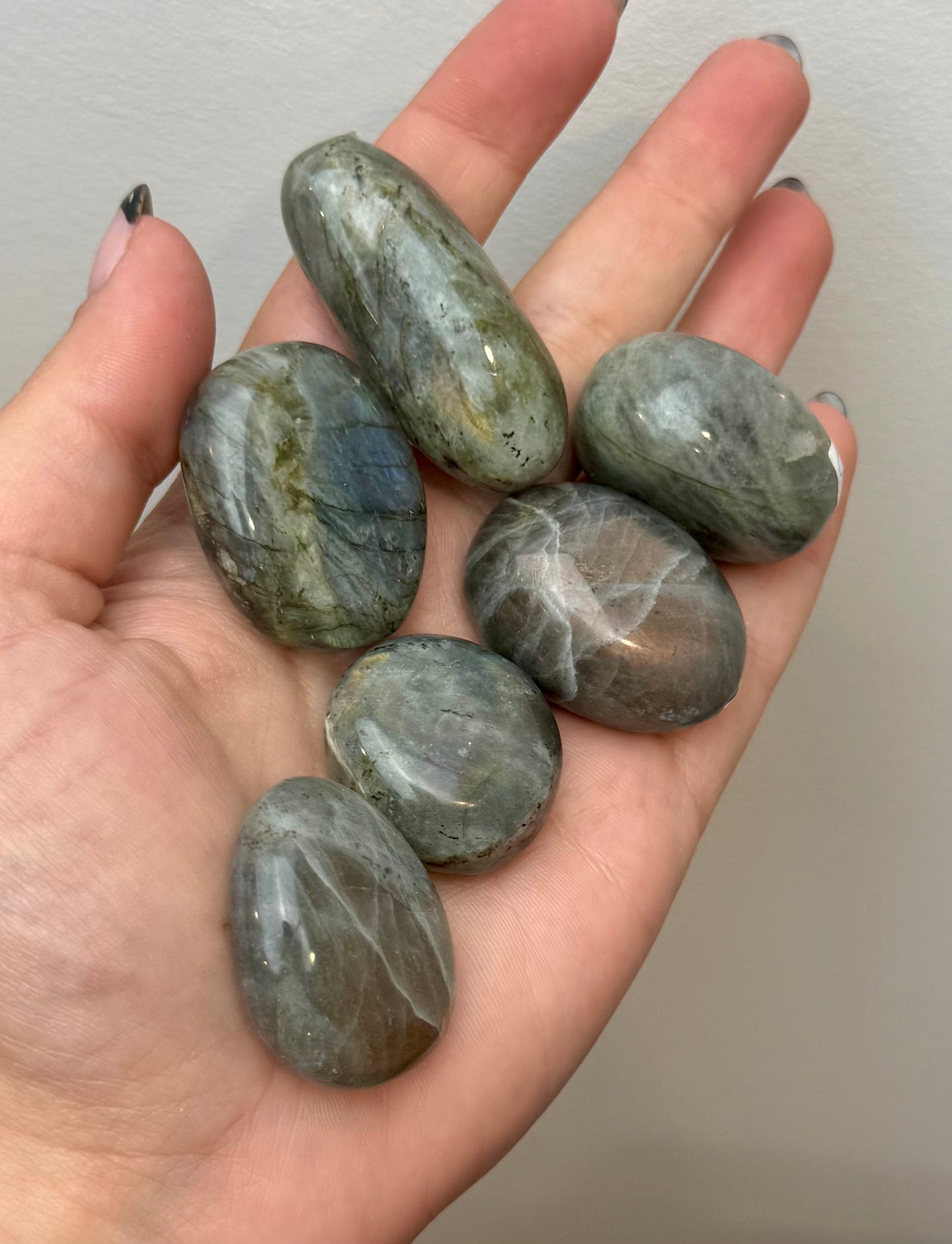 Labradorite palm stones