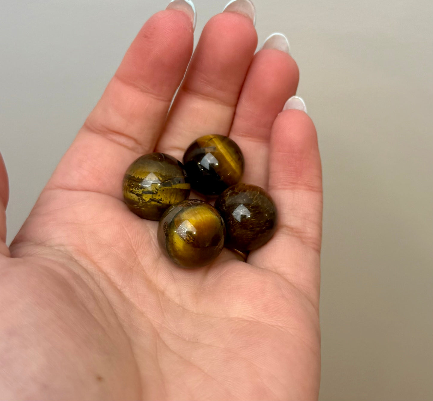 Tigers eye mini spheres