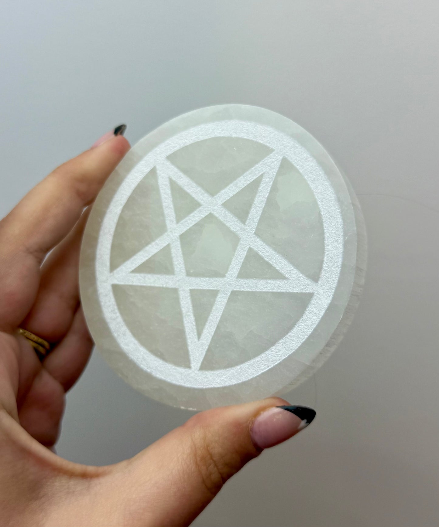 Satin spar charger plate slab