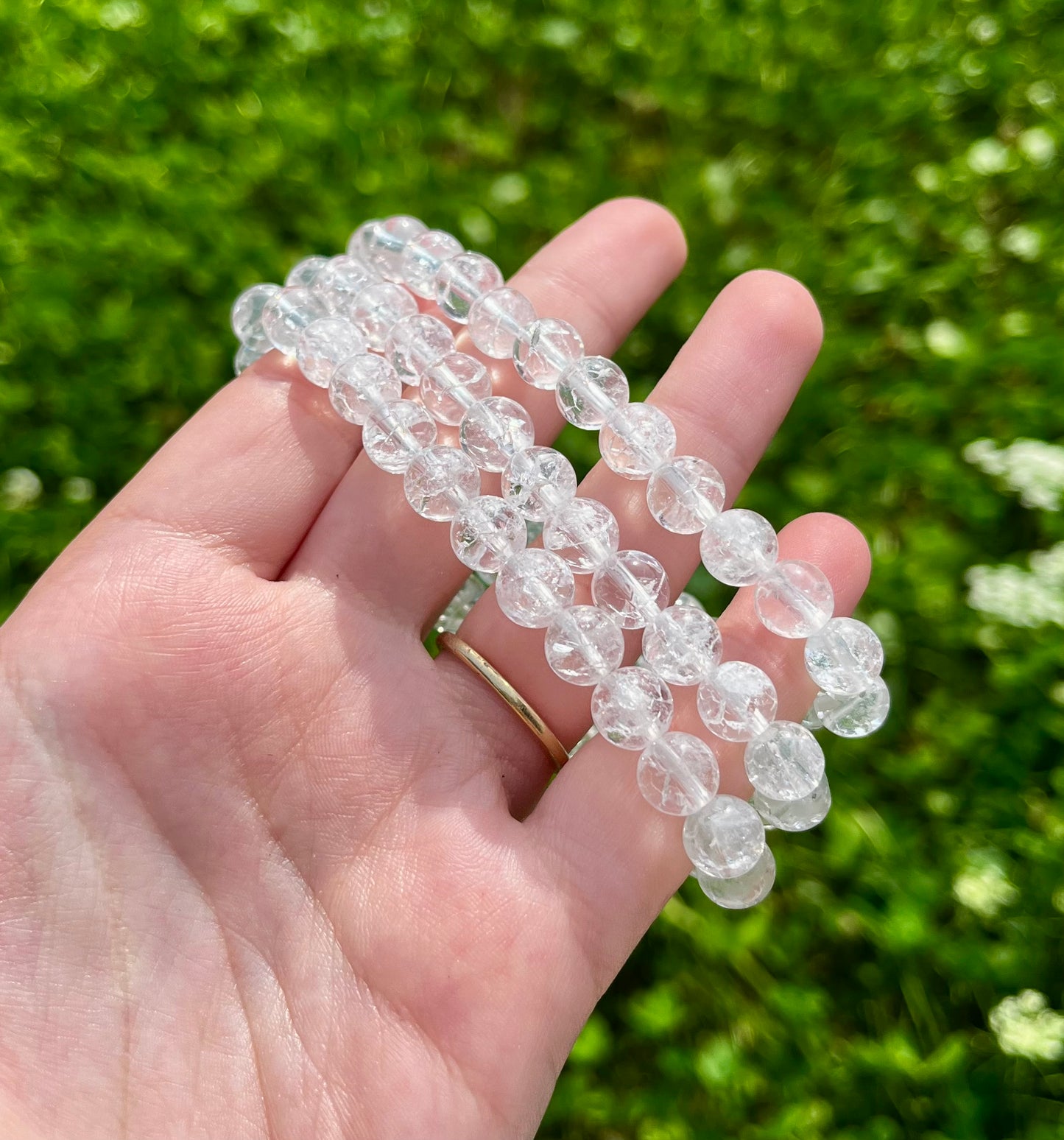 Crackle quartz bracelets