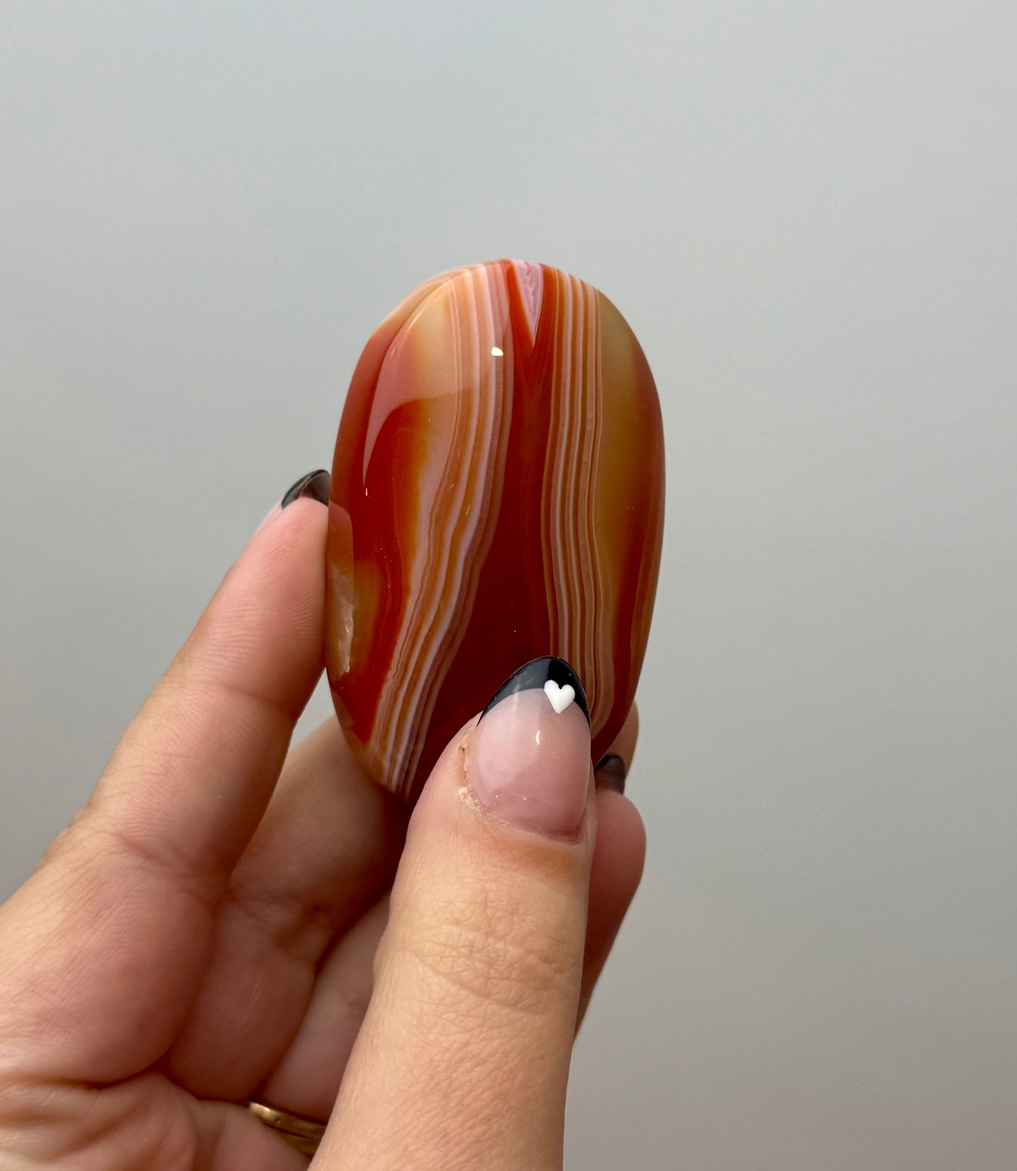 Carnelian palm stone