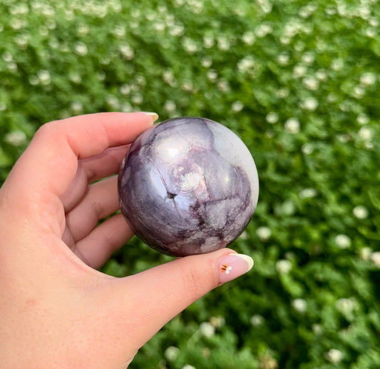 Gem lepidolite/purple mica sphere