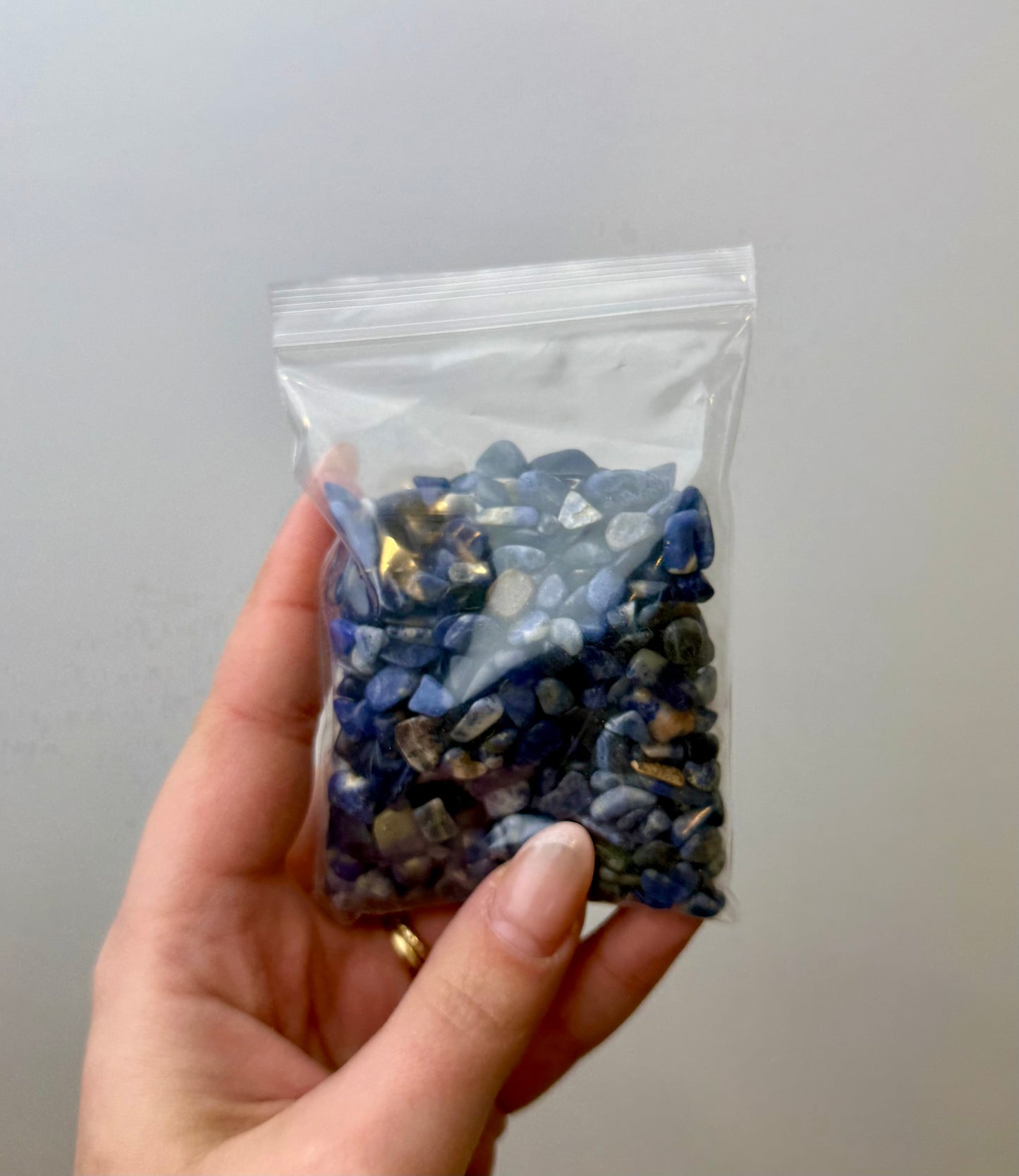 Sodalite chip bags