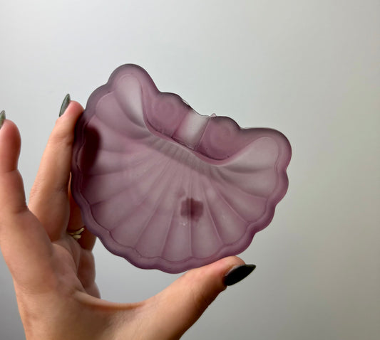 Purple glass trinket dish thrifted find