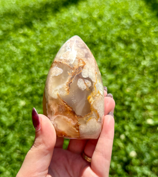 Flower agate tear Freeform