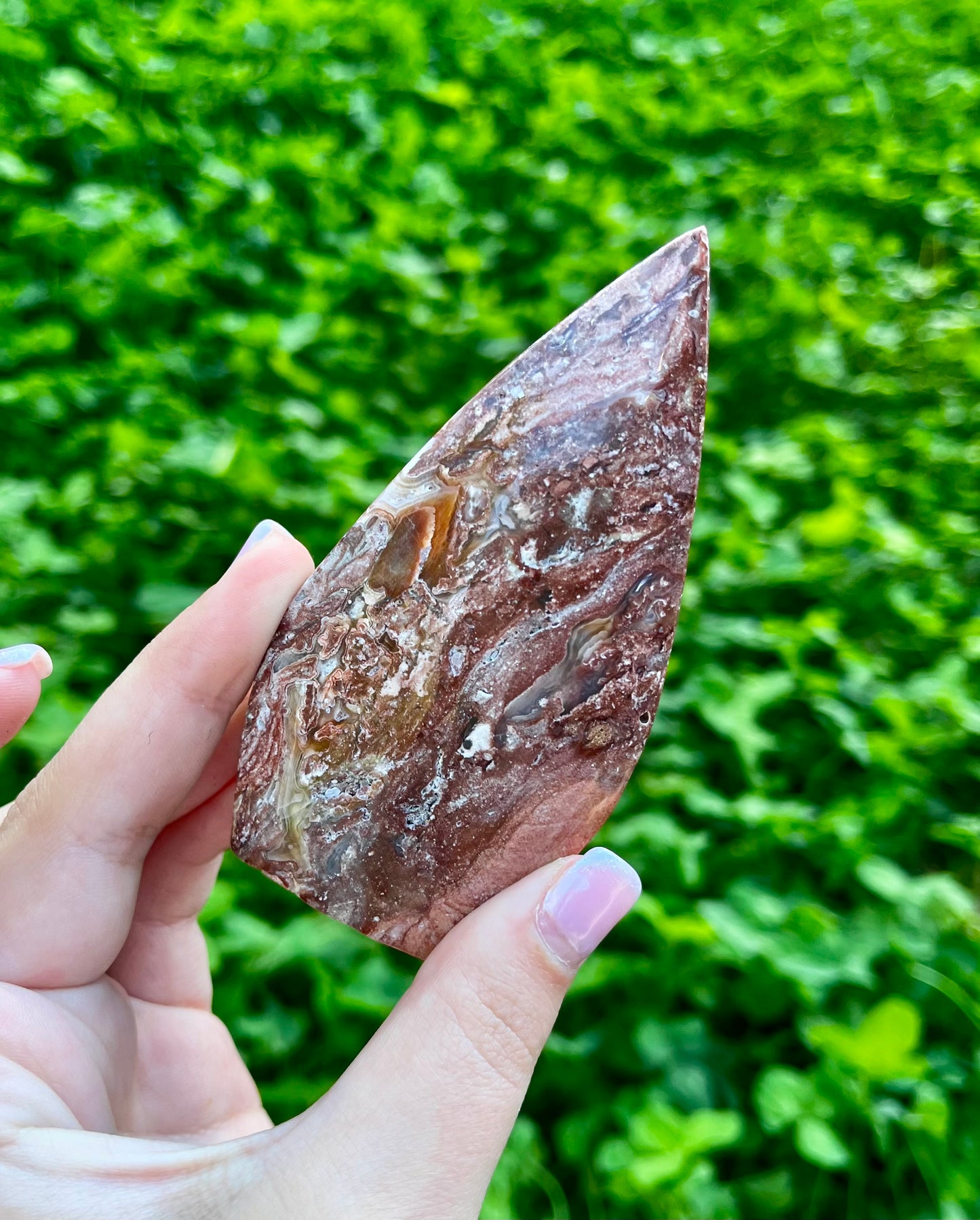 Mexican lace agate tear freeform