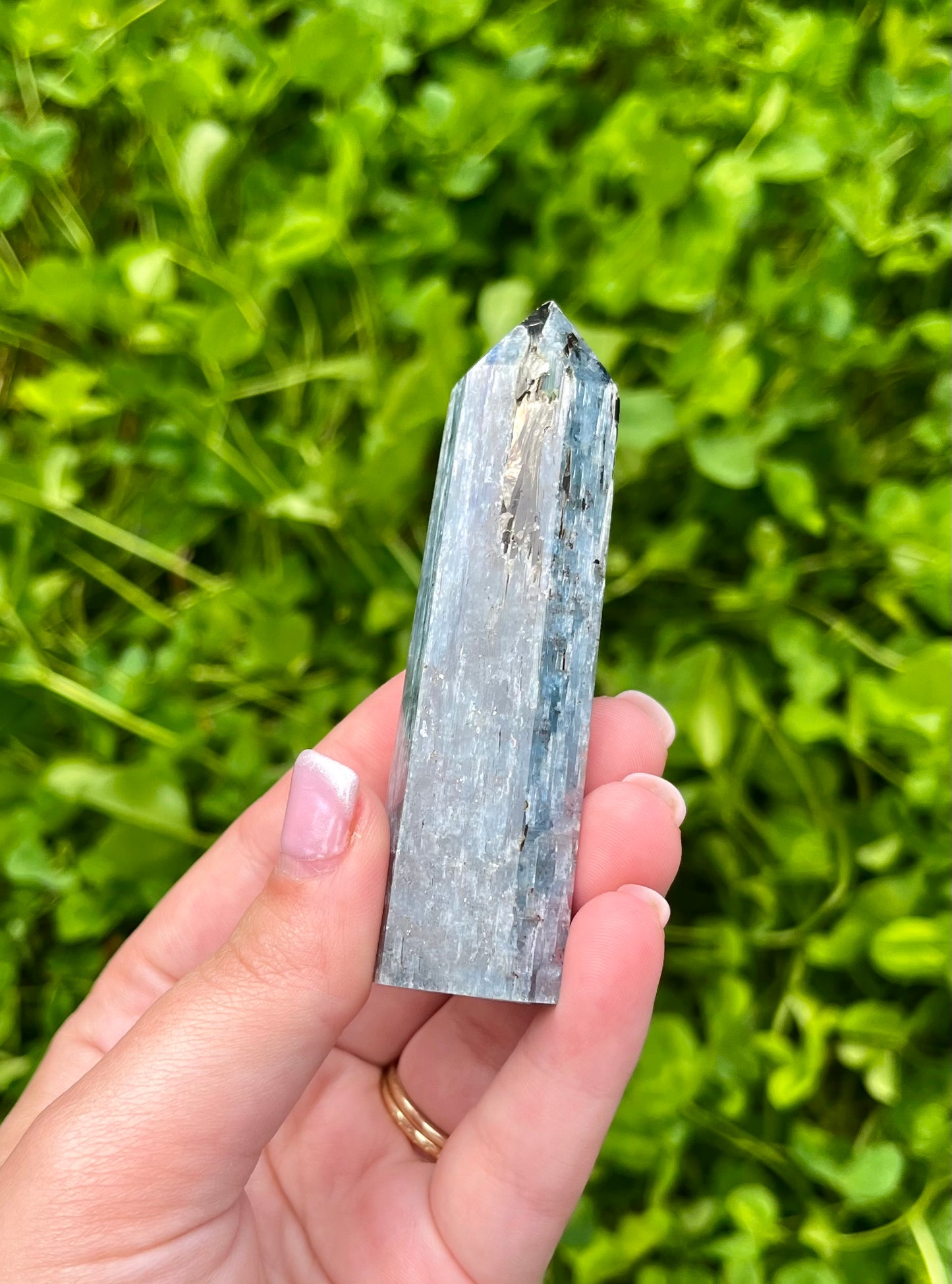 Blue kyanite tower