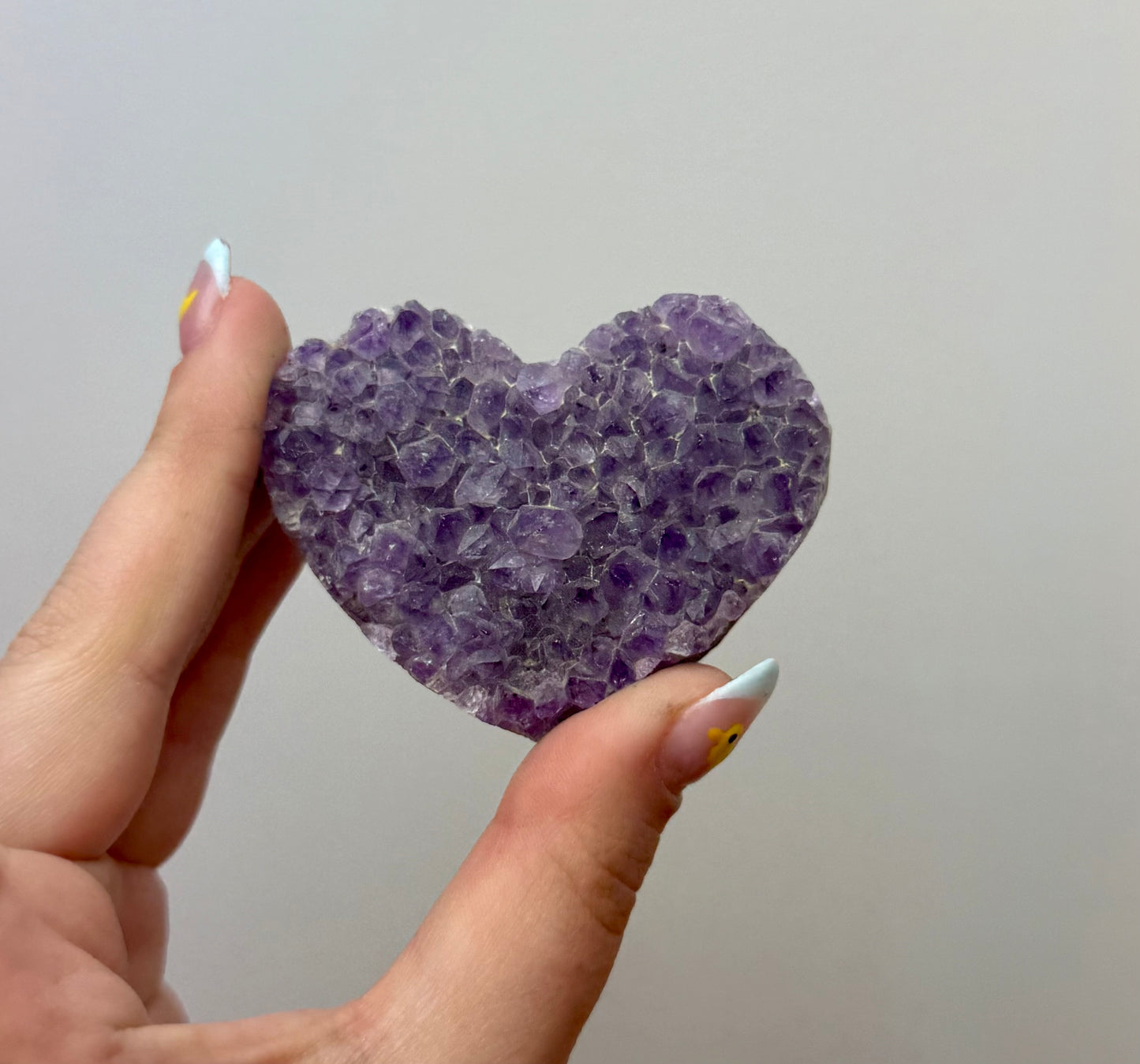 Amethyst cluster heart