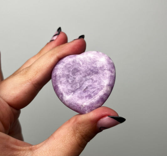 Lepidolite worry stone