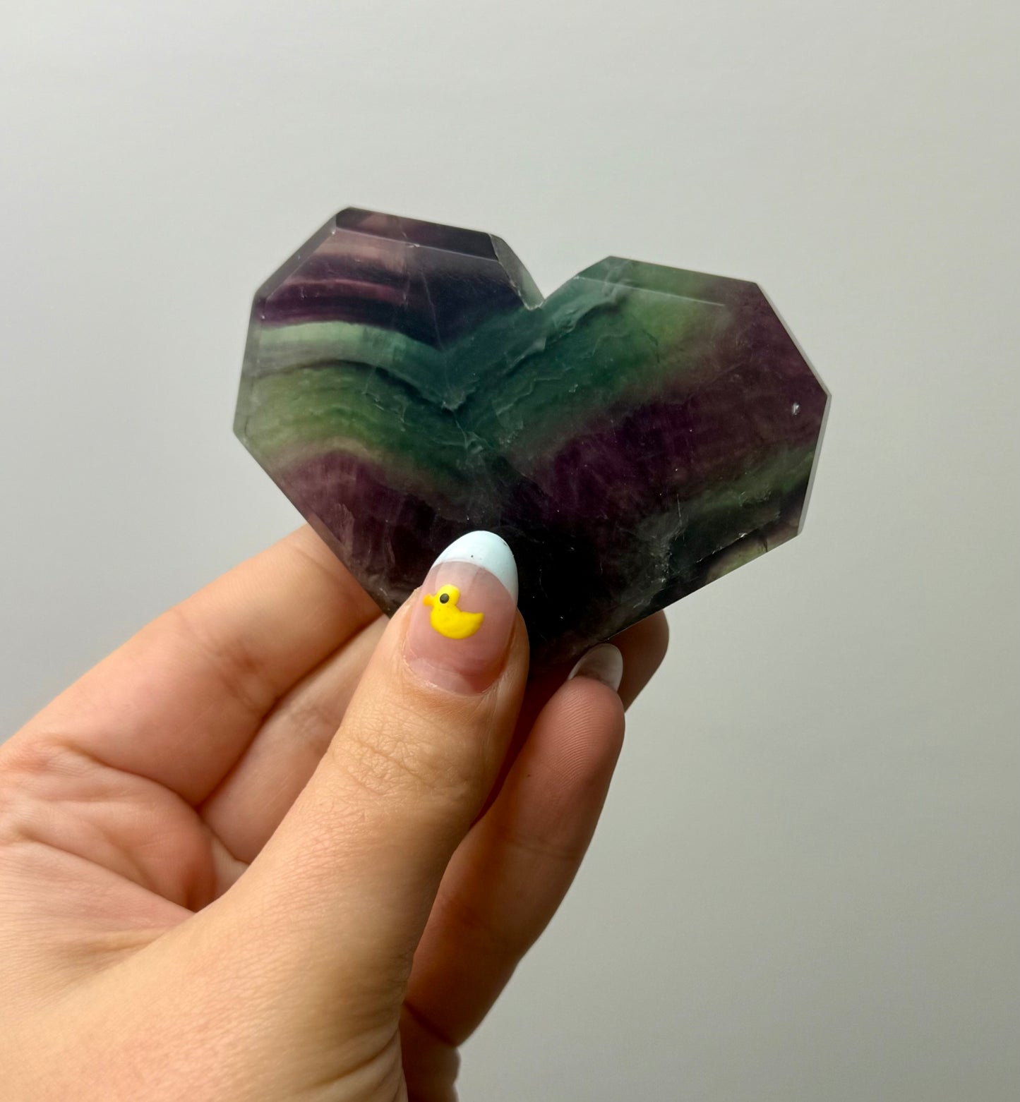 Fluorite heart carving