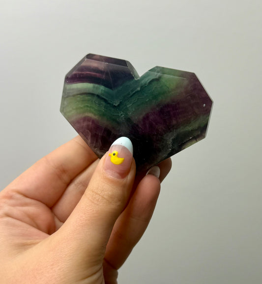 Fluorite heart carving