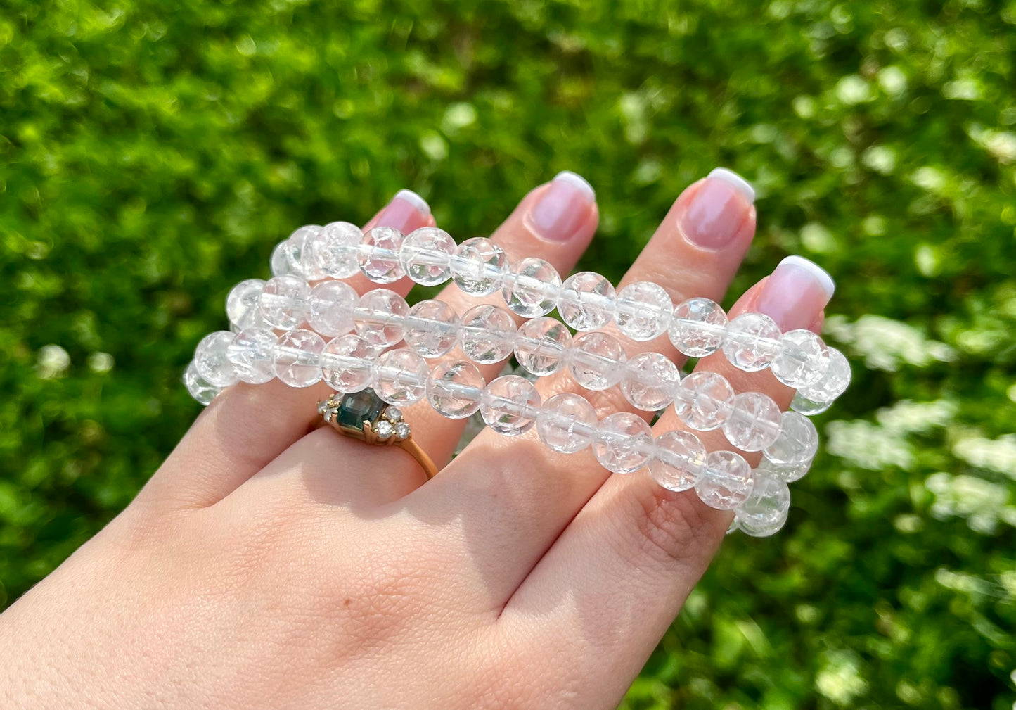 Crackle quartz bracelets