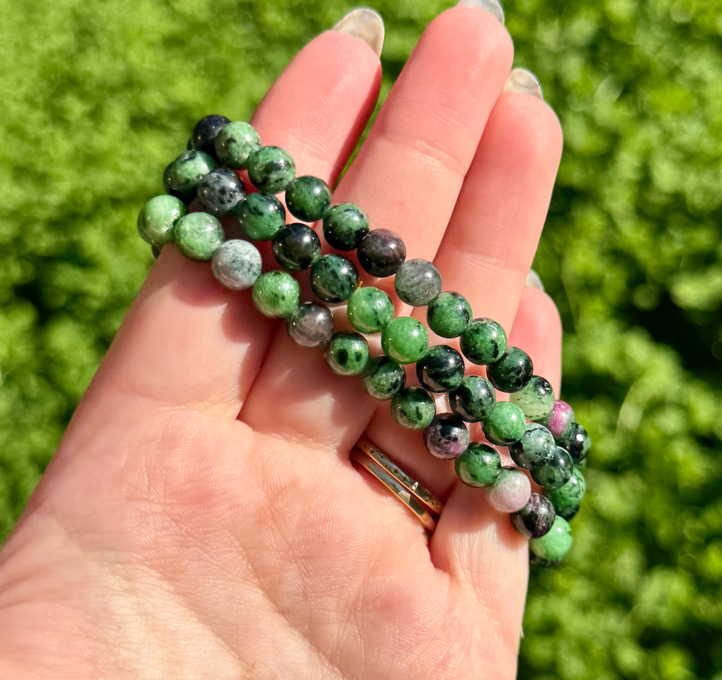 6mm Ruby zoisite bracelets