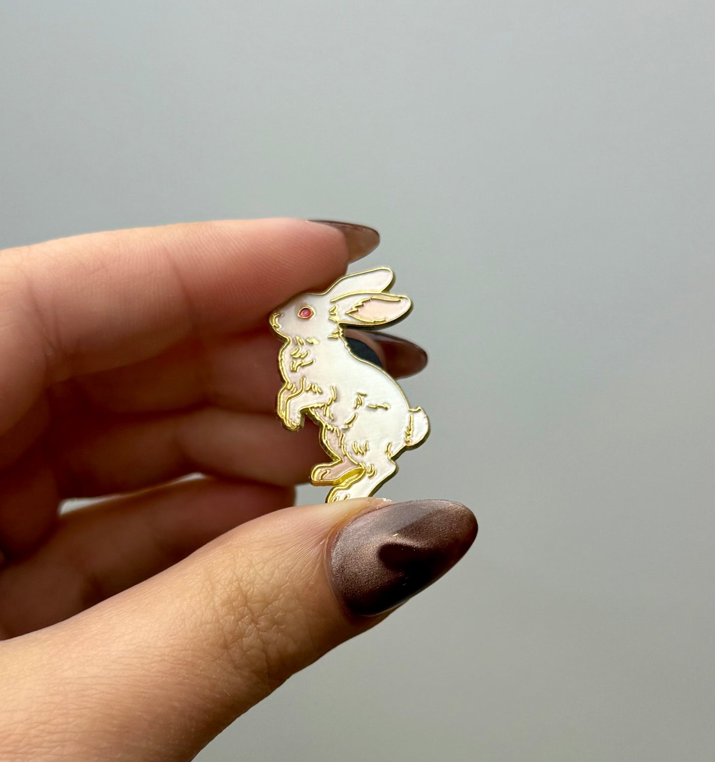 Bunny enamel pin
