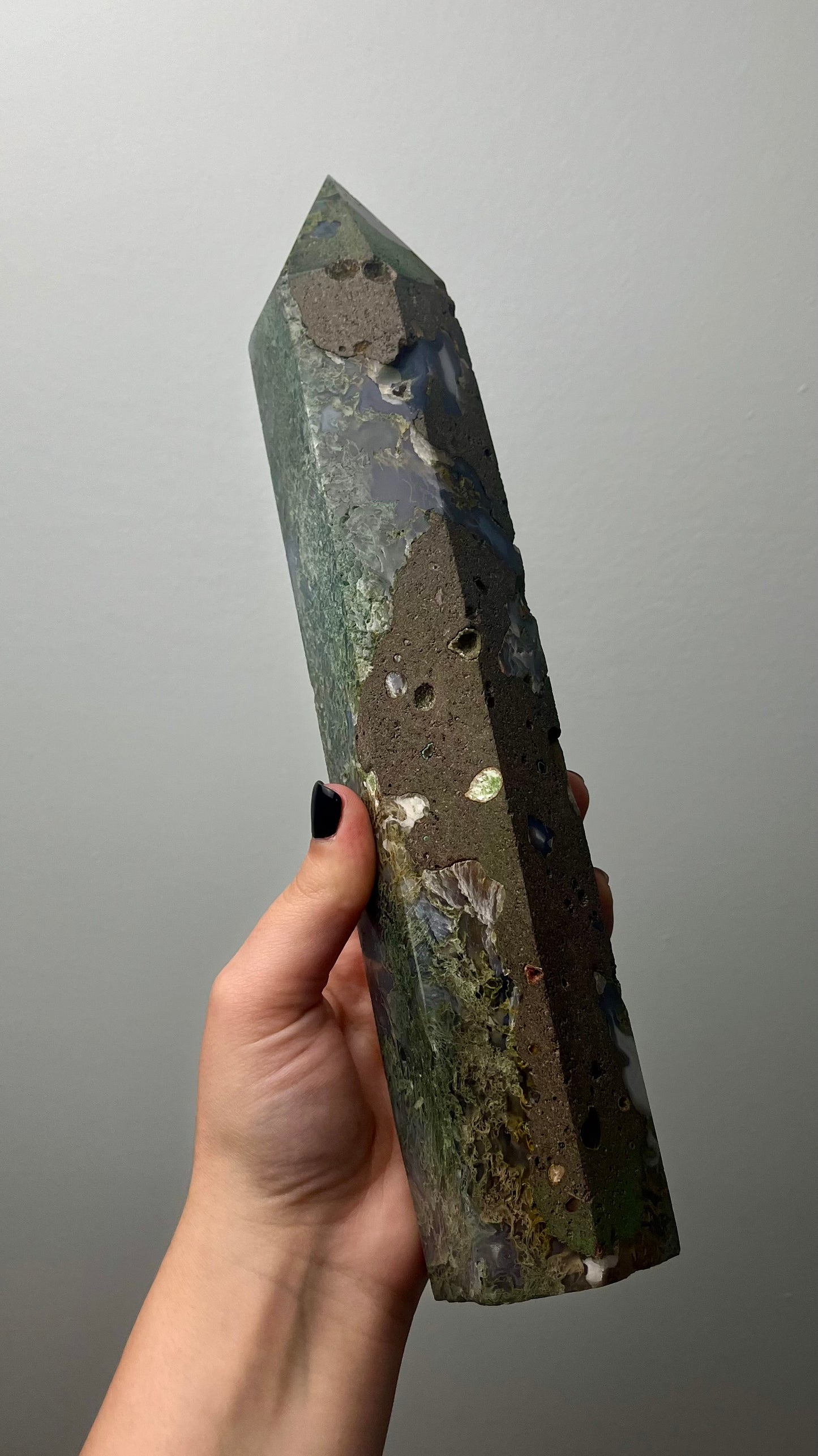 Moss agate tower